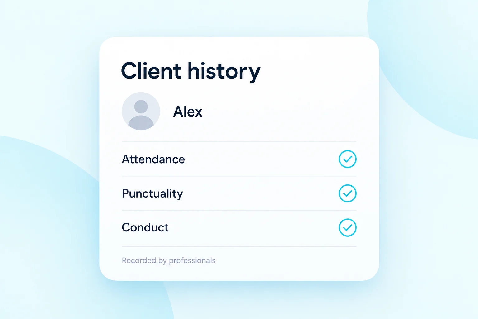 Cyan client appointment history